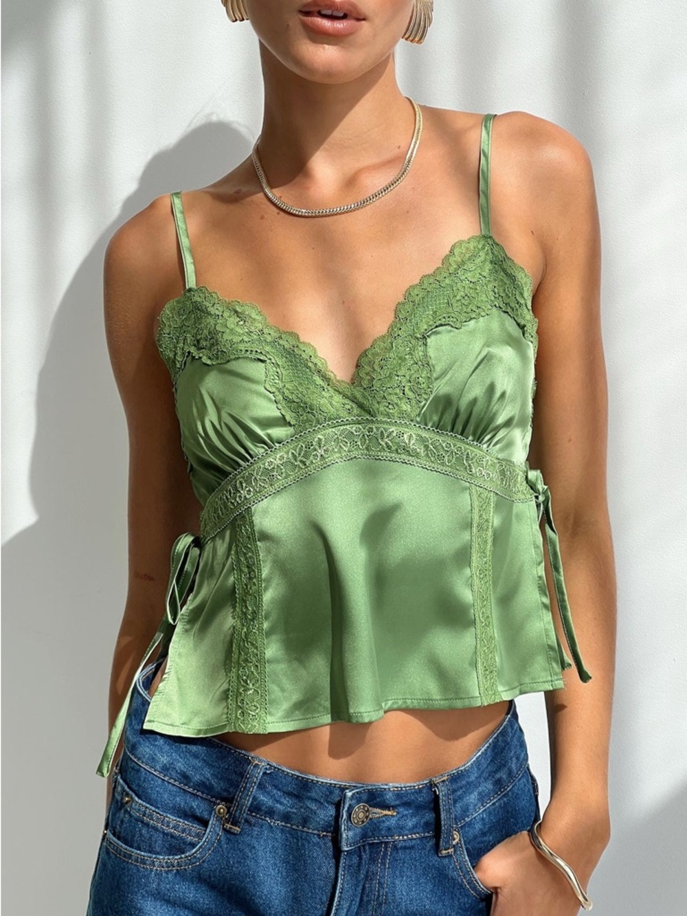 Princess Polly Isolind Top Apple Green